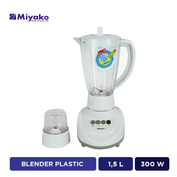 Miyako Blender Plastik 1.5 Liter 2in1 - BL151PF/AP W | BL-151 PF/AP White